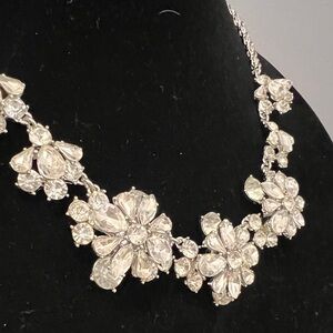 CHARTER CLUB faceted rhinestone and crystal flower necklace is NWT